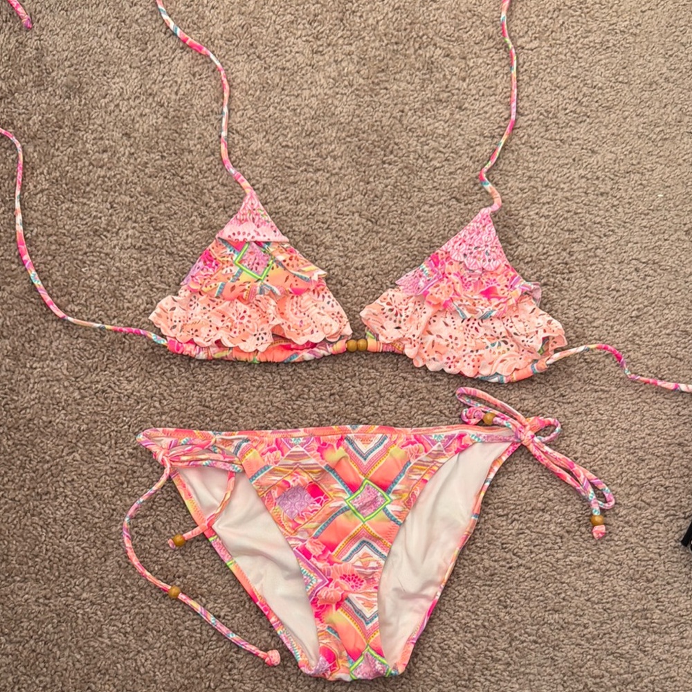 Colorful Patterned Bikini Set